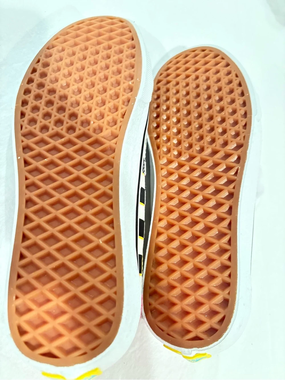 Vans Checkerboard Low-Top Sneakers in Turquoise, Yellow, Black & White